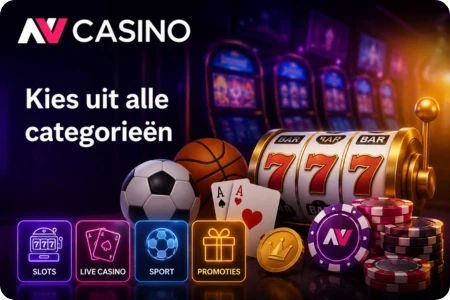 Een deel van de spellenlobby waaruit bezoekers van NV Casino dagelijks kiezen.
