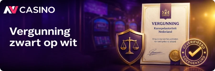 Het vergunningsnummer waarmee NV Casino aantoont onder toezicht te opereren.
