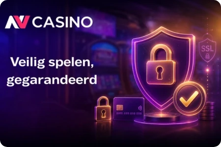 Een symbool voor de versleuteling die het platform van NV Casino gebruikt om gegevens te beschermen.
