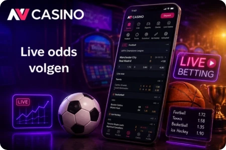 Het sportboek waarin gebruikers van NV Casino wedstrijden en quoteringen bekijken.